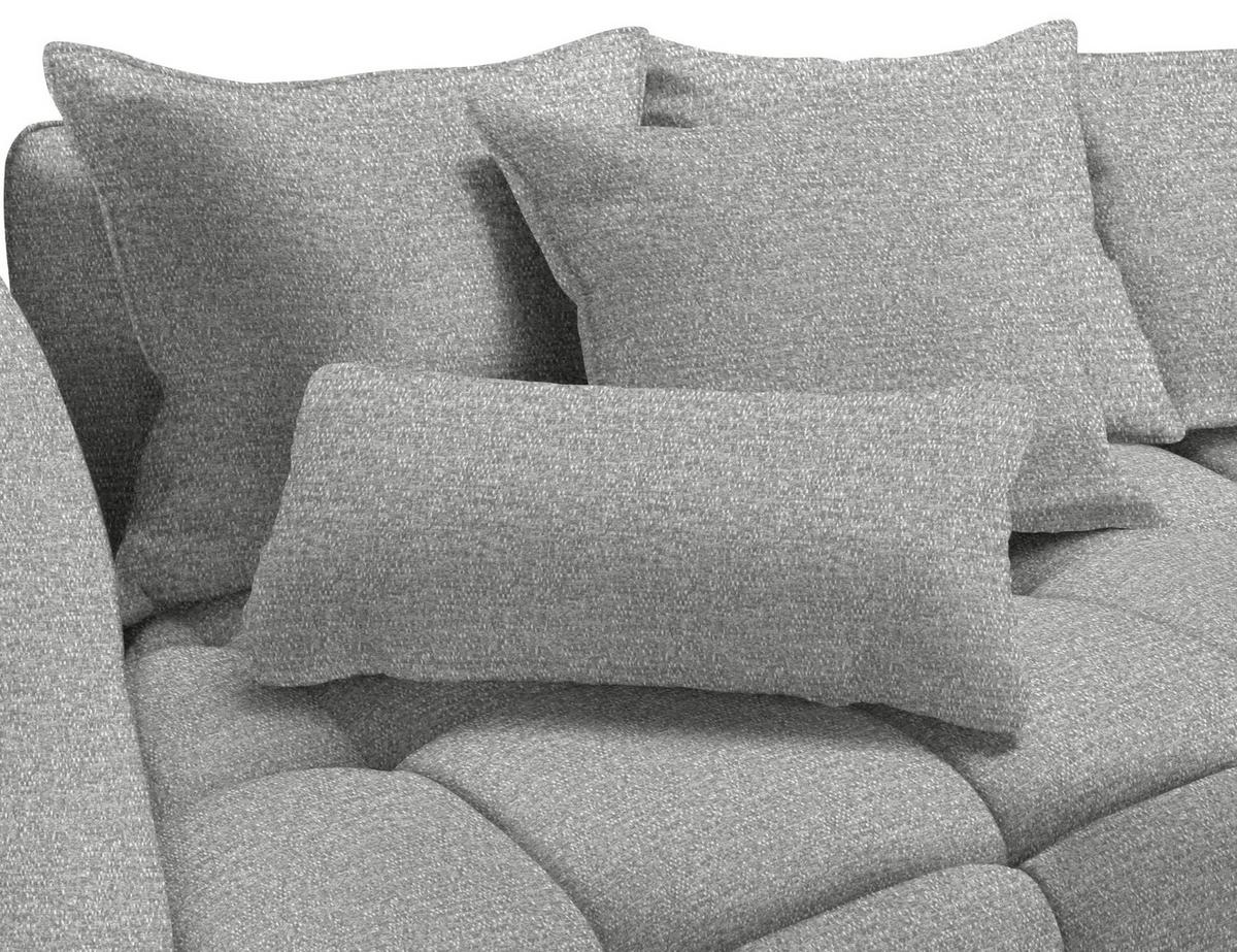 Boxspringová pohovka SOFI, svetlosivá - čierna/svetlosivá, Modern, textil (294/93/152cm) - Premium Living