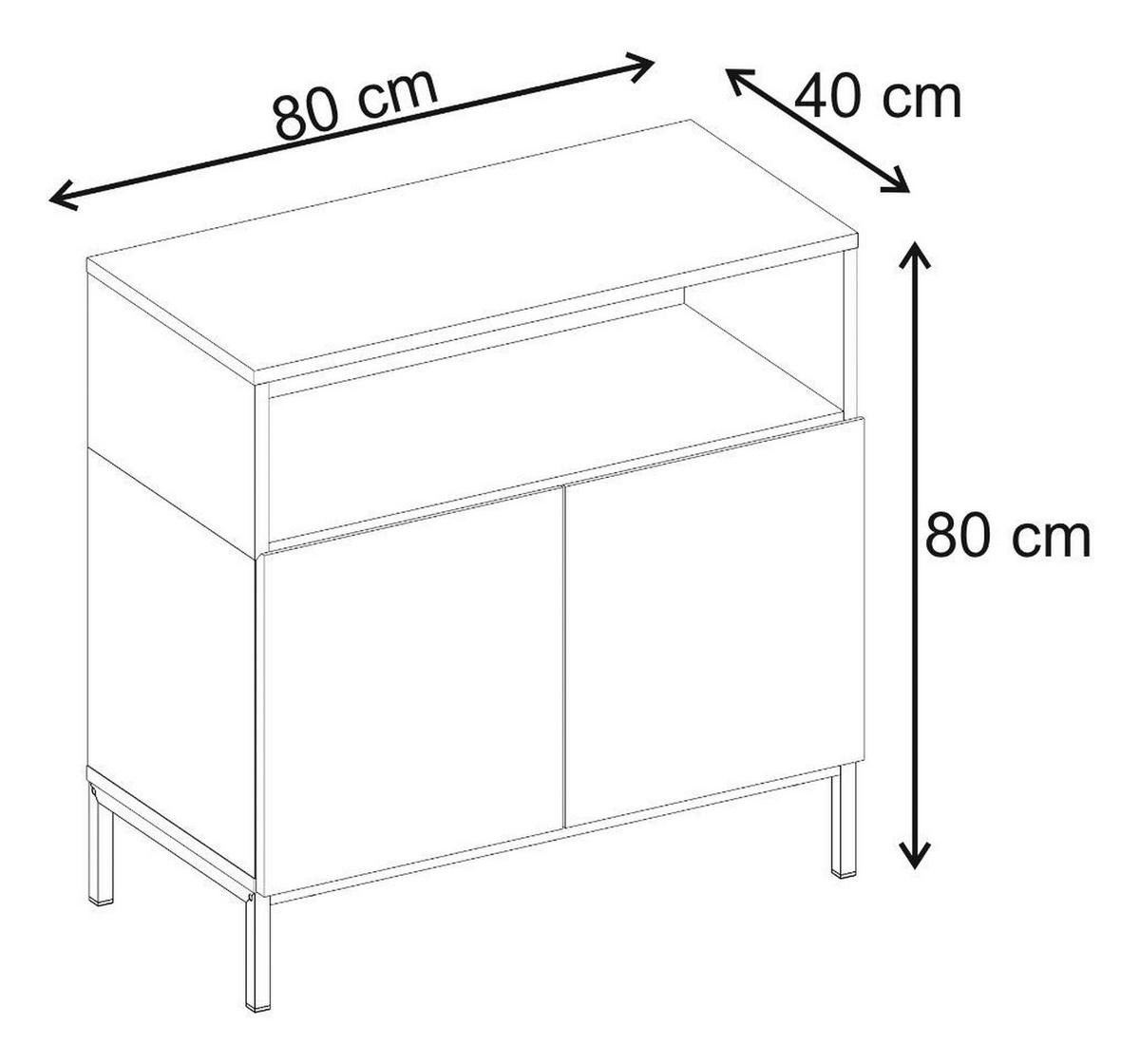 SIDEBOARD Sand-/Eichefarben B: 80cm - Sandfarben/Eichefarben, MODERN, Holzwerkstoff (80/80/40cm)