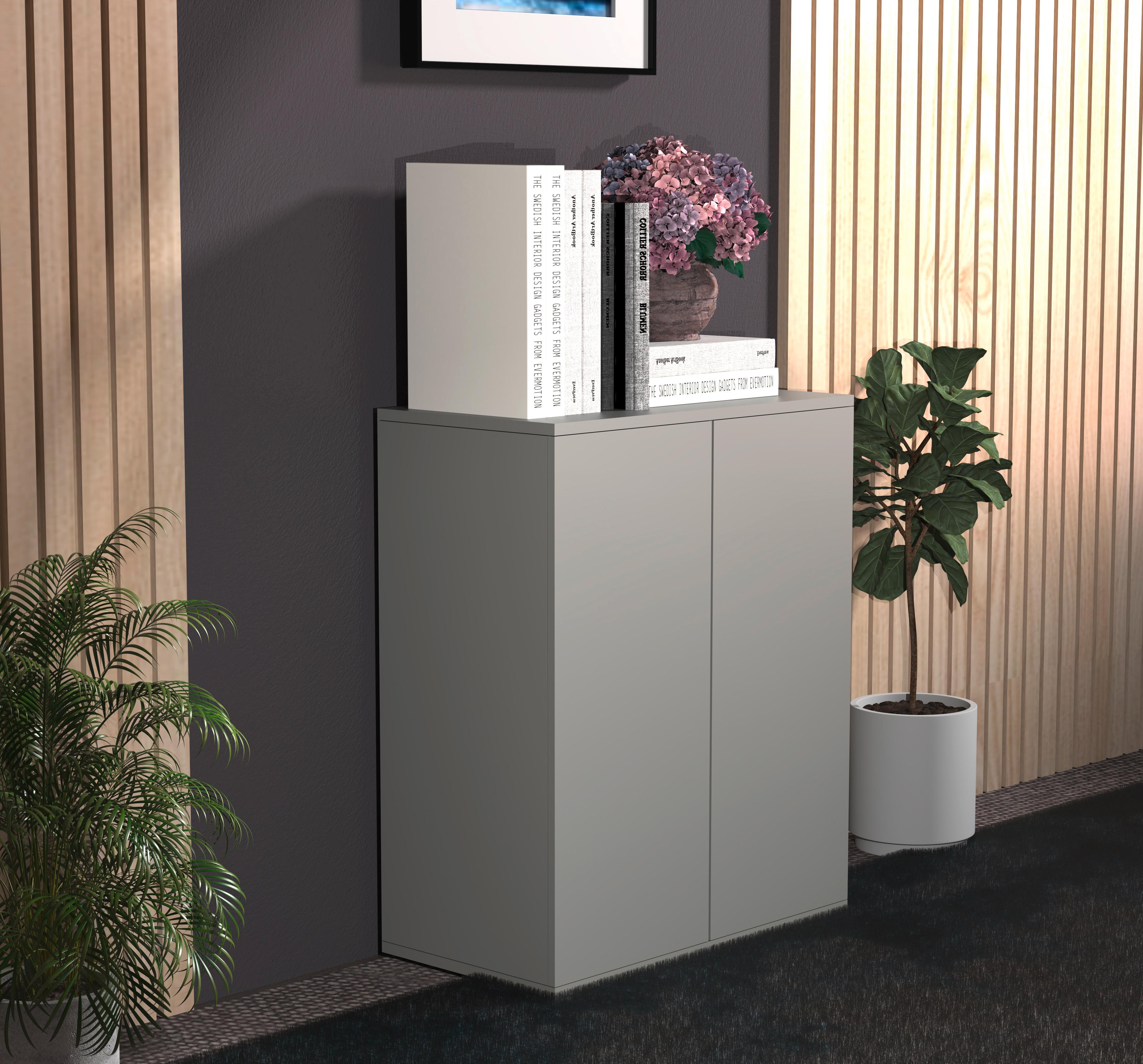 Kommode Dalosa Grau B: 60 cm - Grau, Design, Holzwerkstoff (60/73/32cm) - MID.YOU