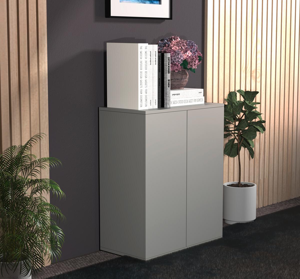 Kommode Dalosa Grau B: 60 cm - Grau, Design, Holzwerkstoff (60/73/32cm) - MID.YOU