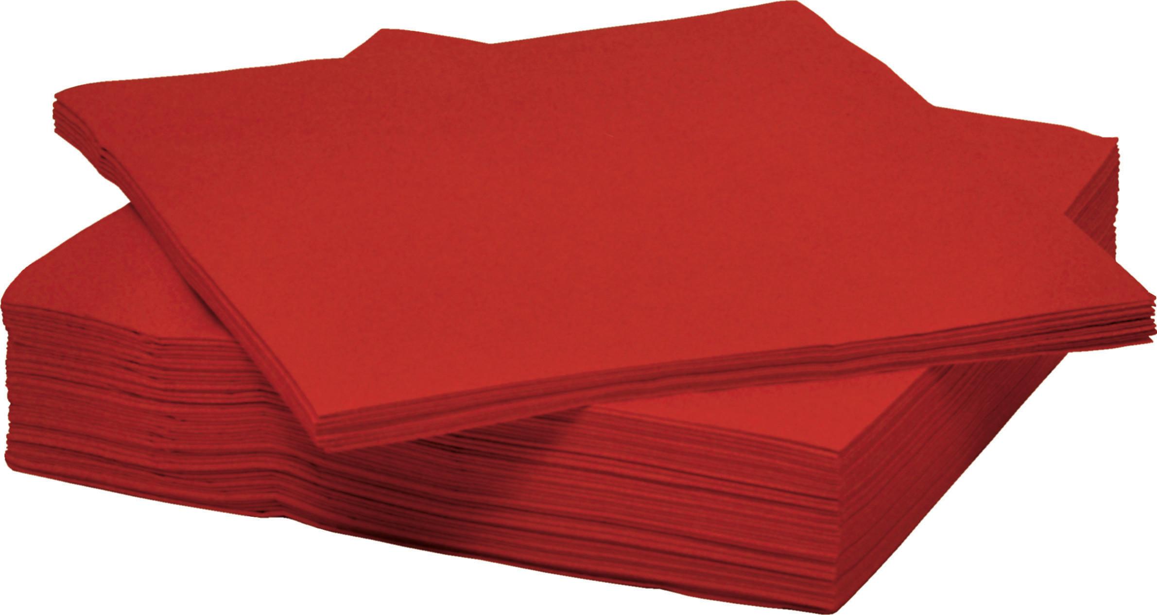 Serviette Lavenia - Rot, MODERN, Papier (33/33cm) - Luca Bessoni