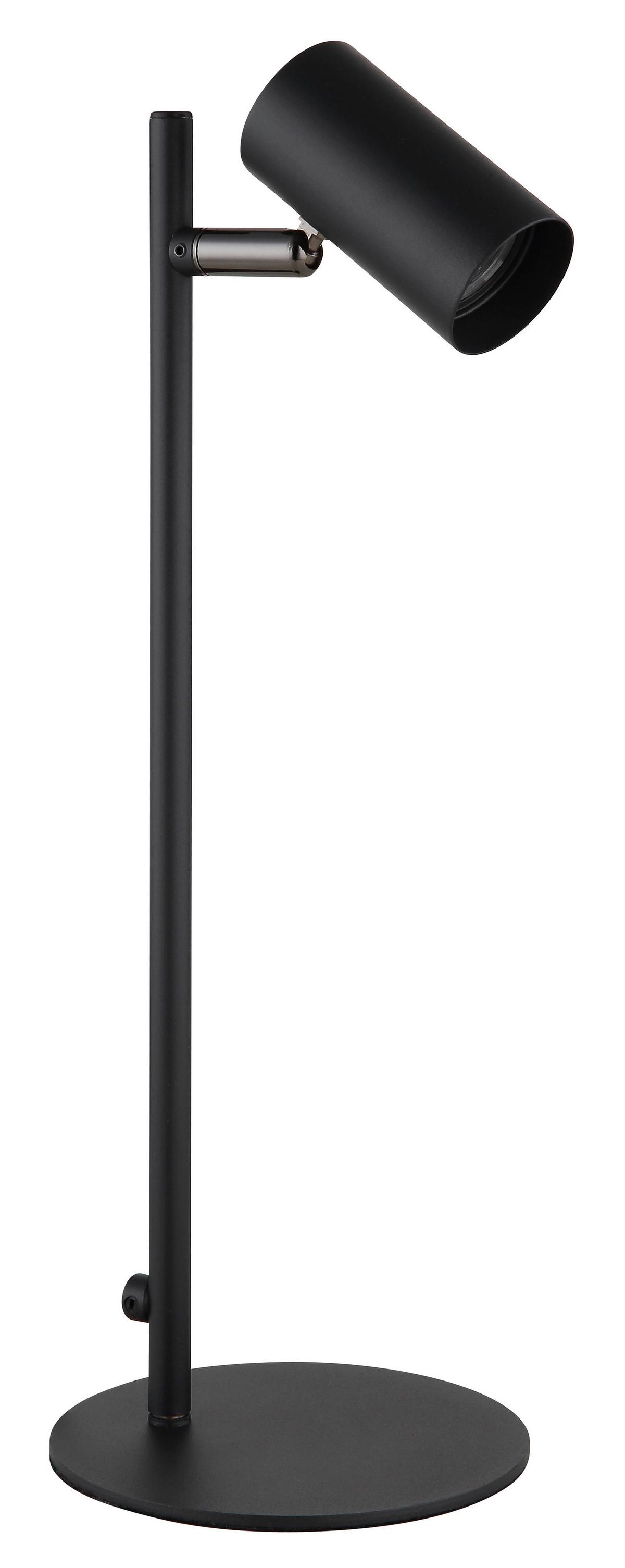 LED-Tischleuchte 3000k, 6w - Schwarzchrom/Schwarz, Design, Kunststoff/Metall (13/35,5cm) - Globo