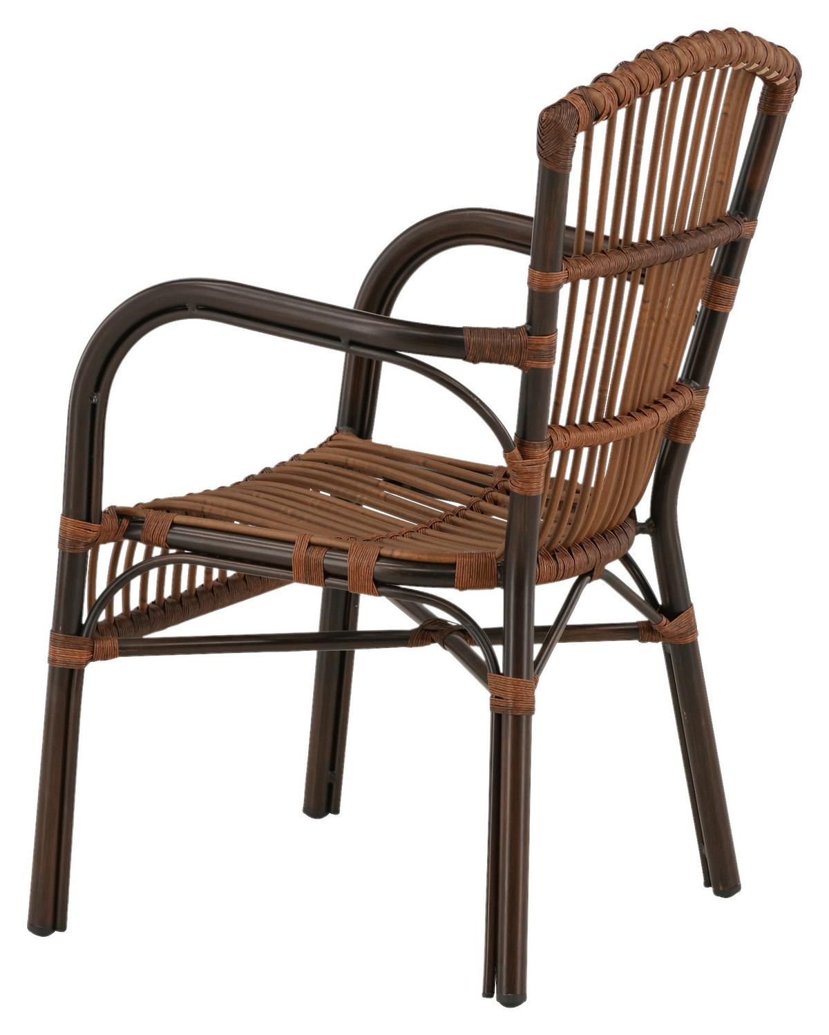 Gartensessel Galera Aluminium - Braun, KONVENTIONELL, Metall (55/90/63cm) - Gardenson