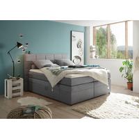 Boxspringbett Mit Topper & Bettkasten 180x200 Tacoma 3 - Hellgrau, KONVENTIONELL, Kunststoff (180/200cm) - MID.YOU