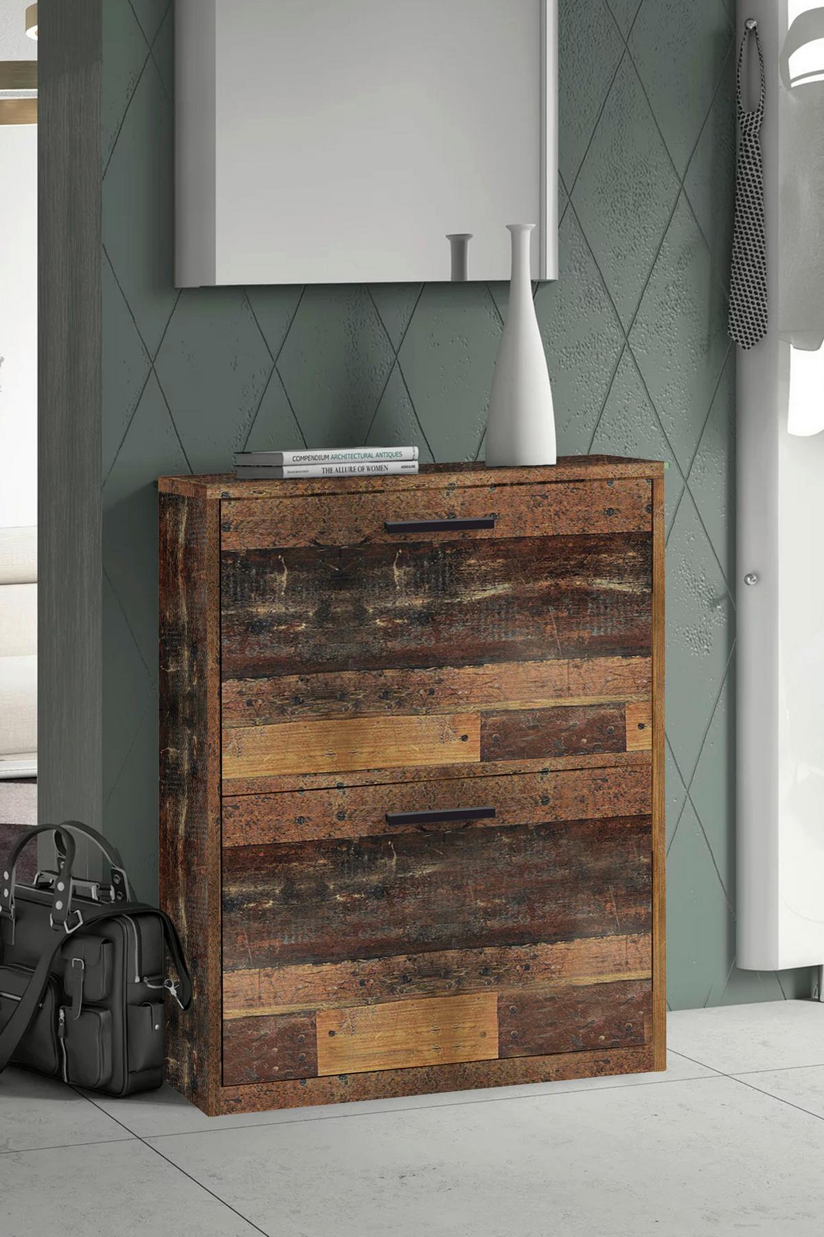 Cipősszekrény Tiger 2 64/82,4cm - ótölgy, Konventionell, faalapú anyag (64/82,4/26cm)