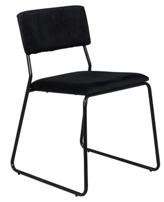 Stuhl-Set Kenth - Schwarz, Design, Textil/Metall (40/76/52cm) - Livetastic