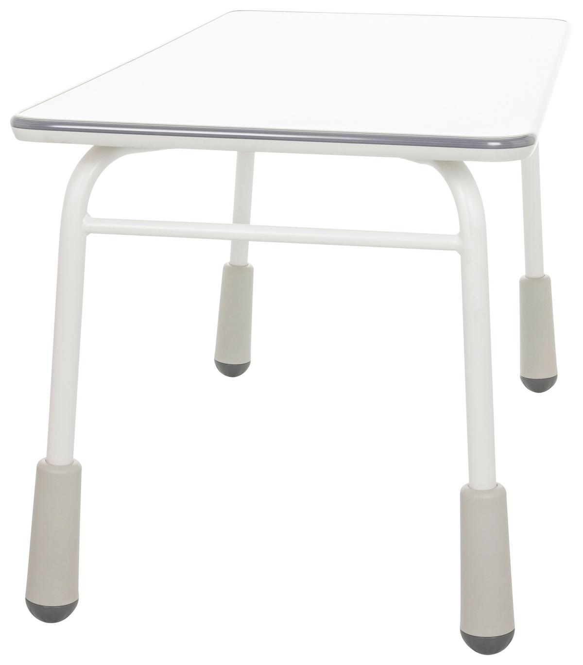 Jugendschreibtisch Kid Gro T - Hellgrau, Basics, Holzwerkstoff/Metall (120/58-67/60cm) - MID.YOU