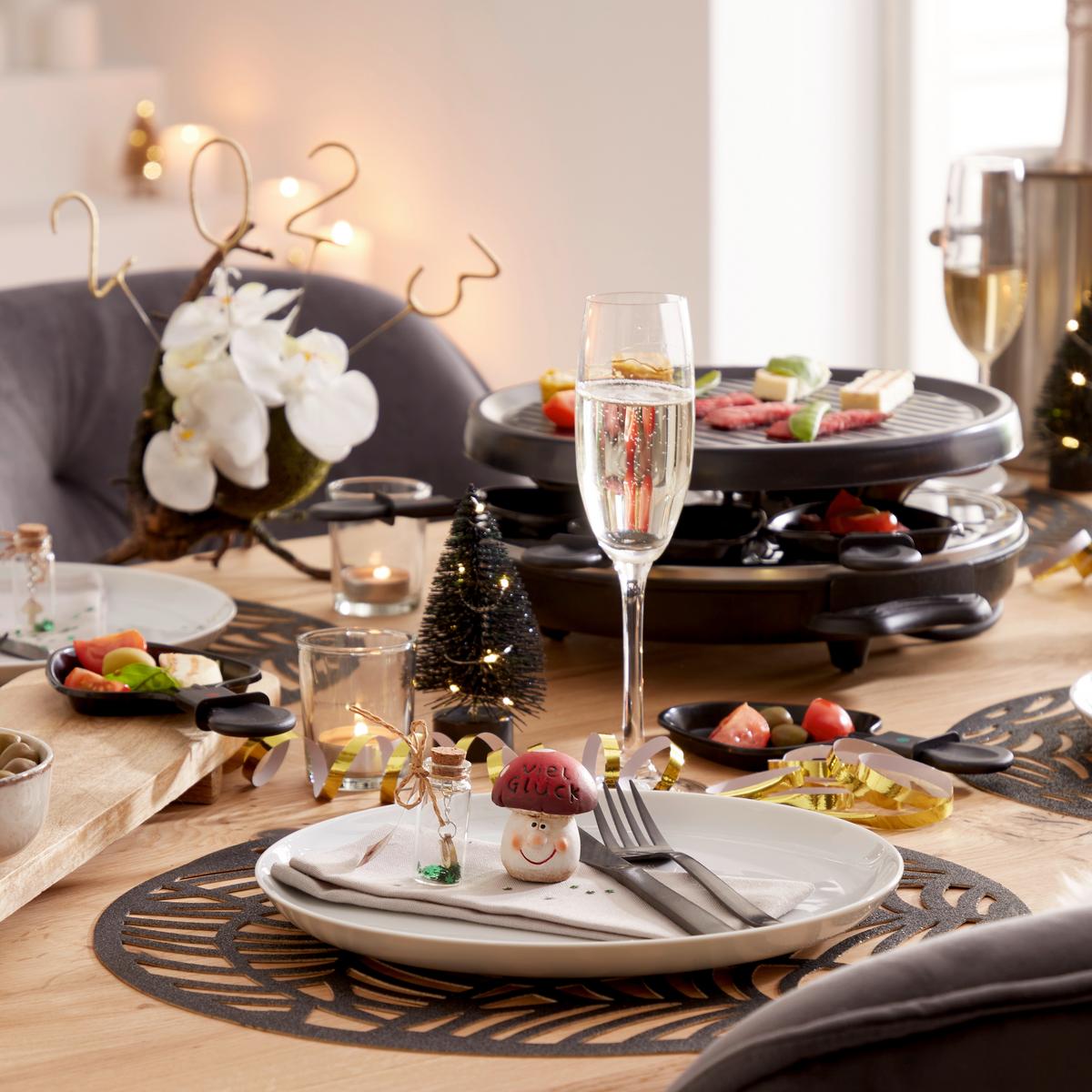 Raclette Pk-r 066 Mit 6 Grillpfännchen - Schwarz, KONVENTIONELL, Kunststoff/Metall (36.5/13/32.5cm) - Silva Homeline