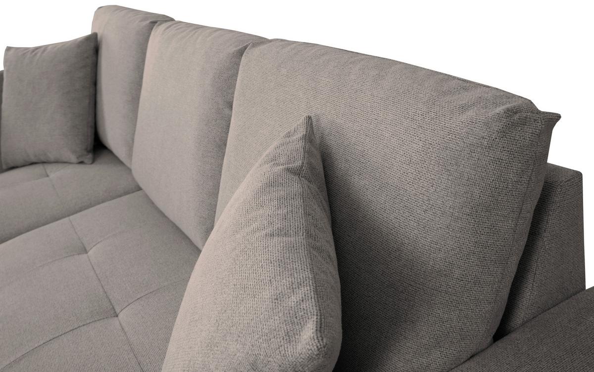 Ecksofa Lukas Graubraun S: 158x239 Cm - Graubraun, Trend, Textil (158/239cm)