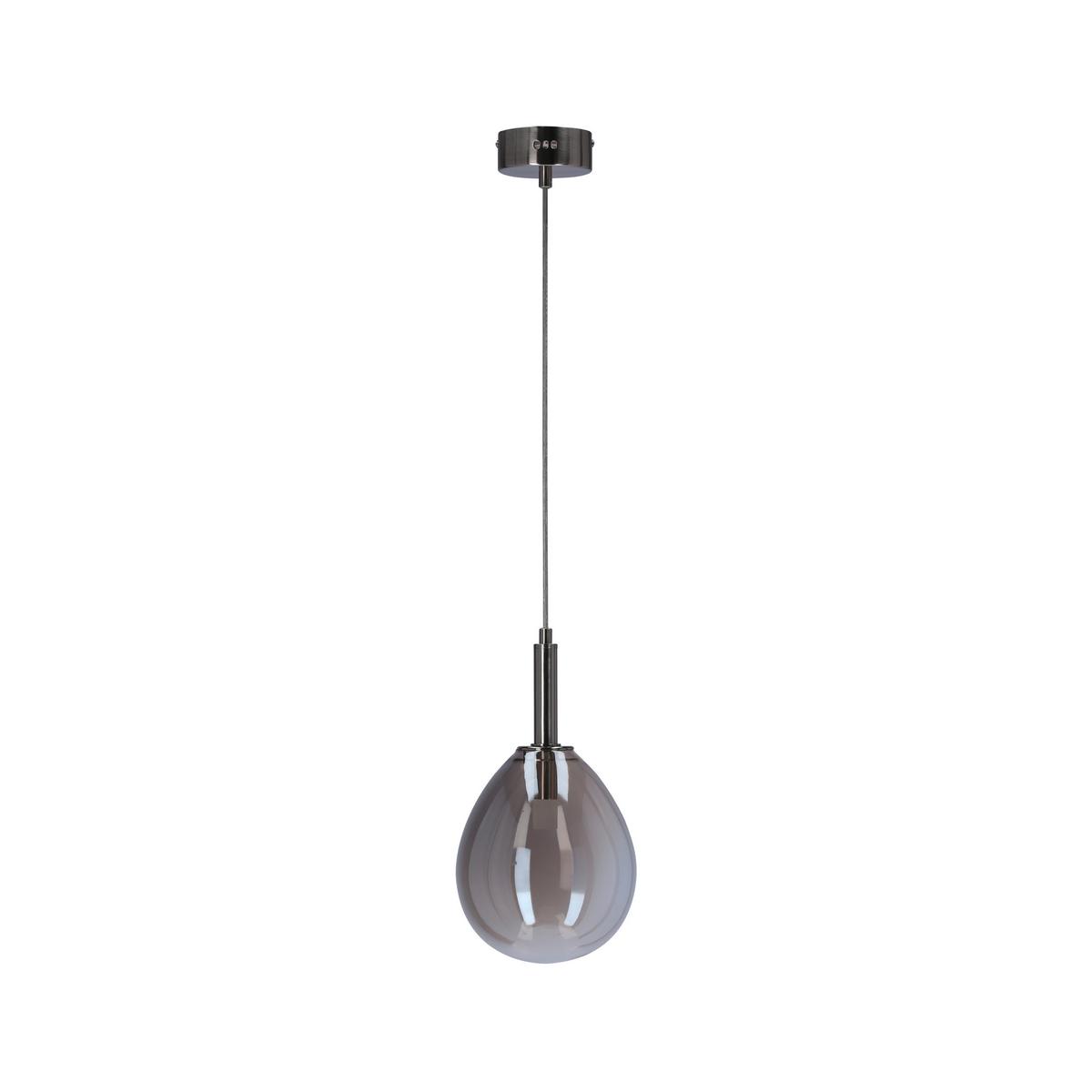 LED-Hängeleuchte 50133211 Lukka - Chromfarben/Silberfarben, Design, Glas/Metall (18/18/115cm)
