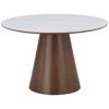 Esstisch Aiden Keramikplatte Weiß, B: 120 - Walnussfarben/Weiß, MODERN, Holz/Keramik (120/75/120cm) - MID.YOU