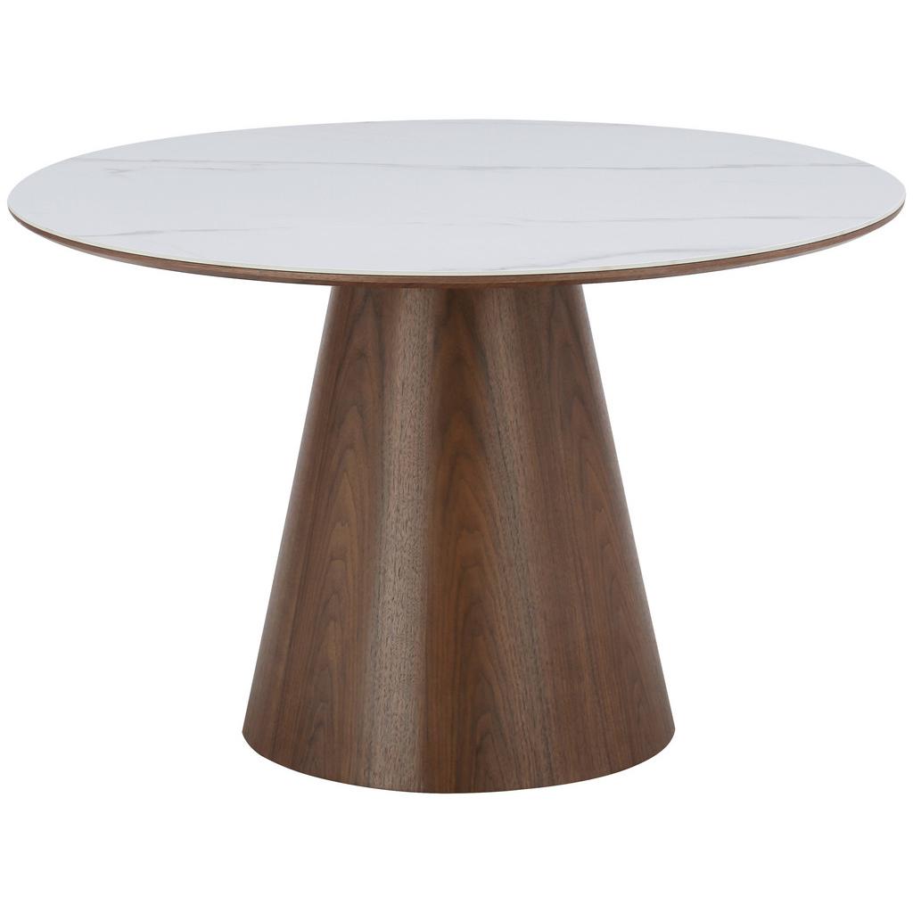 Esstisch Aiden Weiß/Walnussfarbe D: 120cm