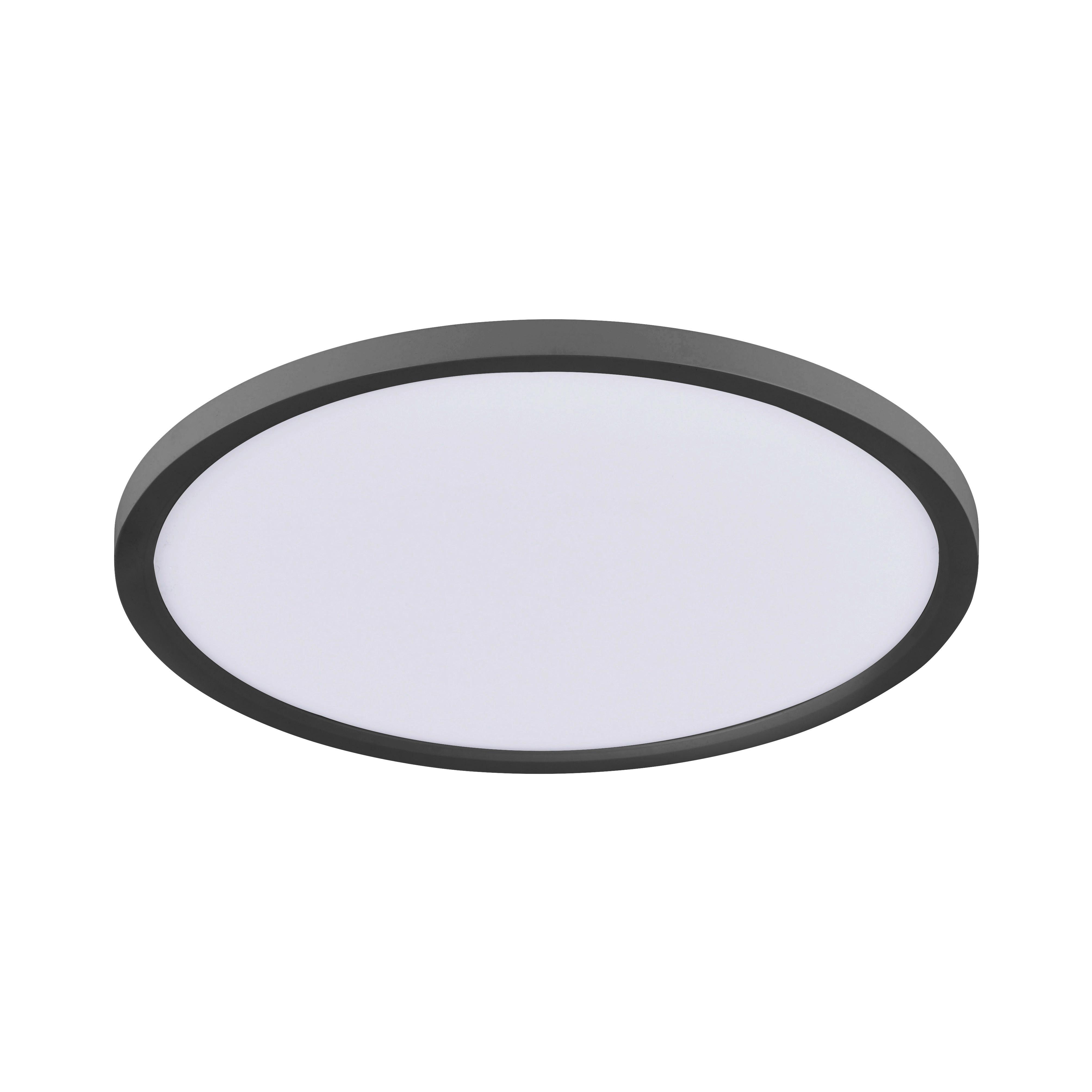 LED-Deckenleuchte Flat 15571-18 - Schwarz, Basics, Kunststoff/Metall (40/40/4,5cm)