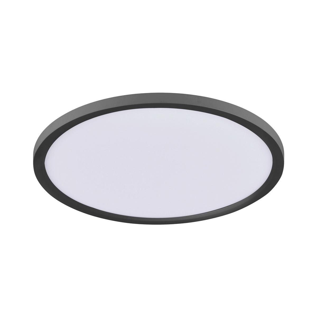 LED-Deckenleuchte Flat 15571-18 - Schwarz, Basics, Kunststoff/Metall (40/40/4,5cm)