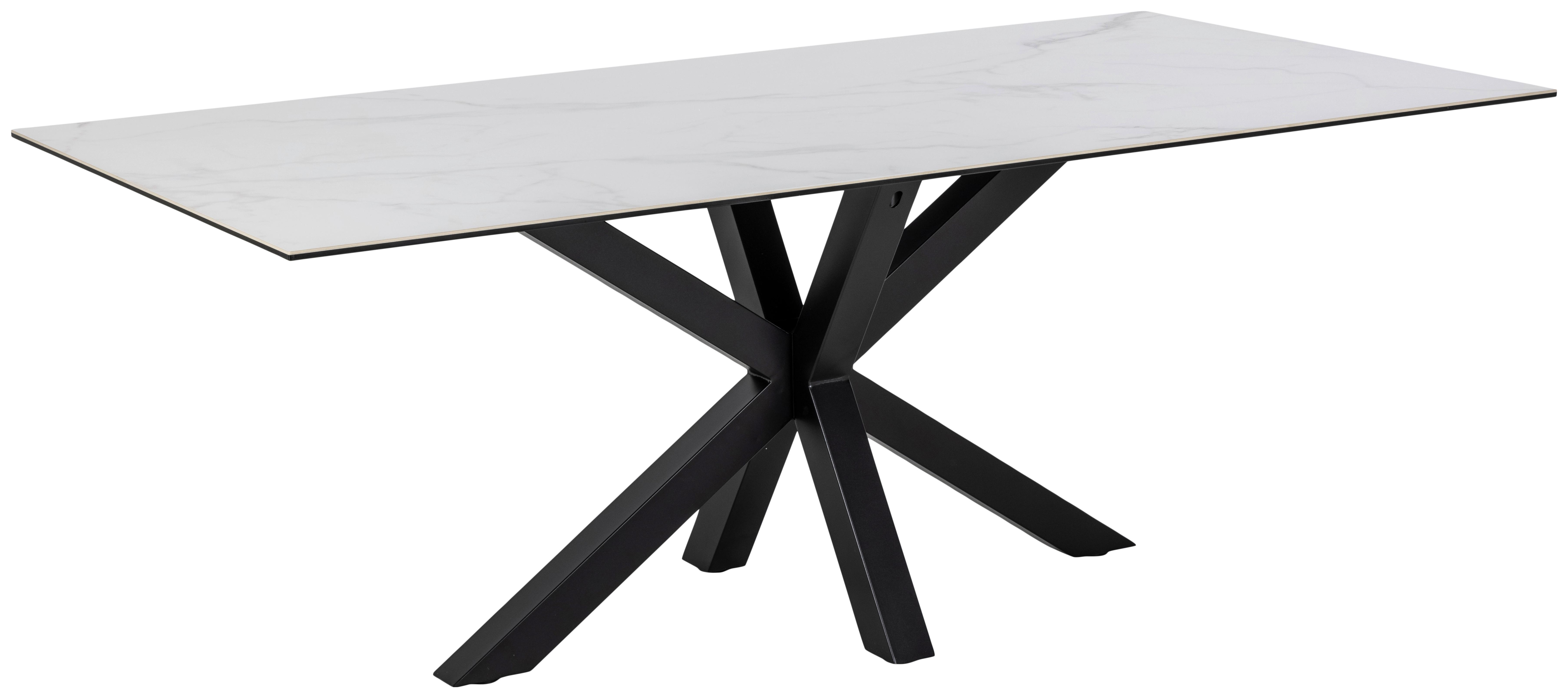 Esstisch Heaven 200x100 cm Weiß/Schwarz