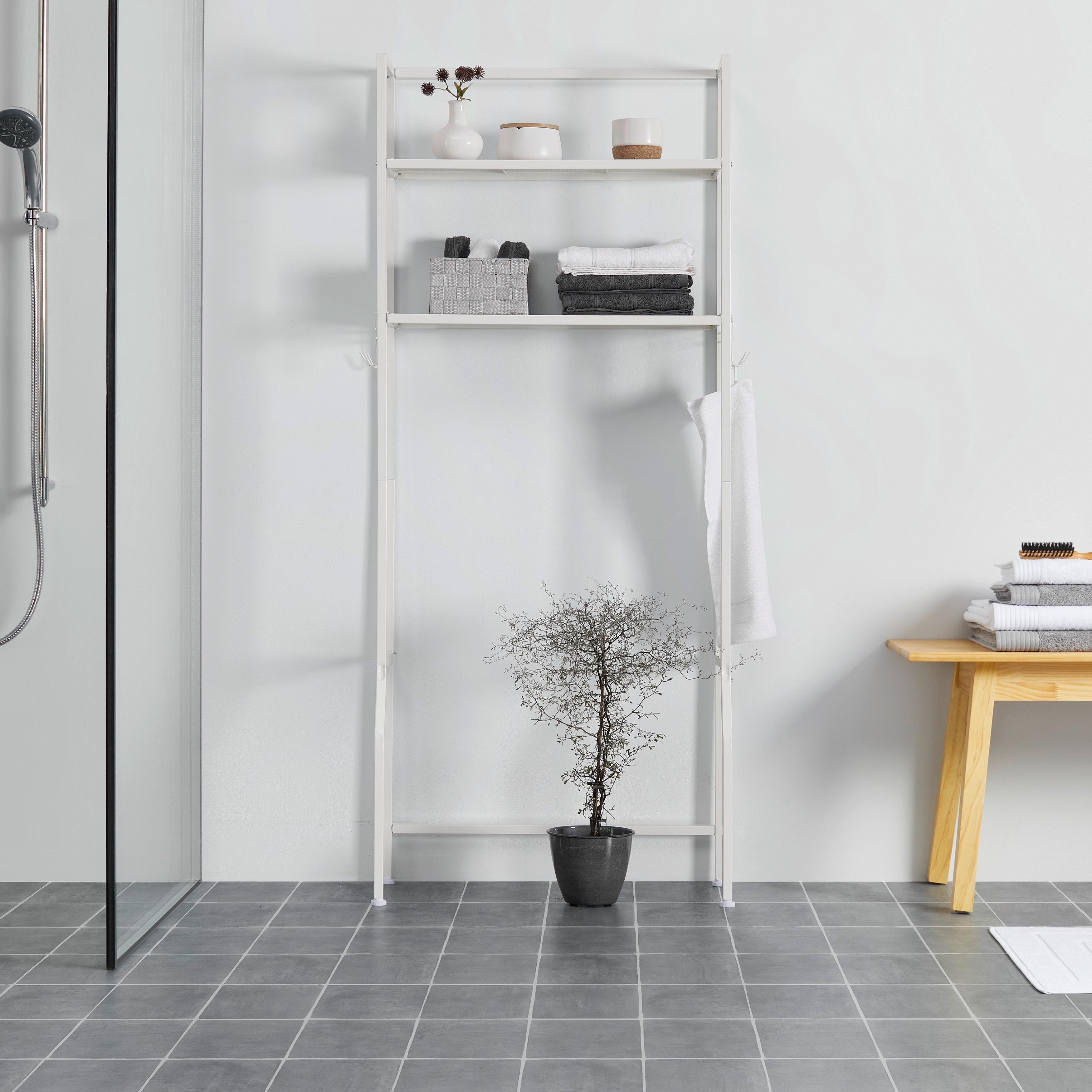 Regál Sandro Bílý - bílá, Moderní, kov (68/160/28cm) - P & B