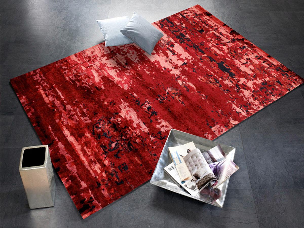 Orientalischer Webteppich Dunkelrot Angeles 70x140 Cm - Dunkelrot, Design, Textil (70/140cm) - Musterring