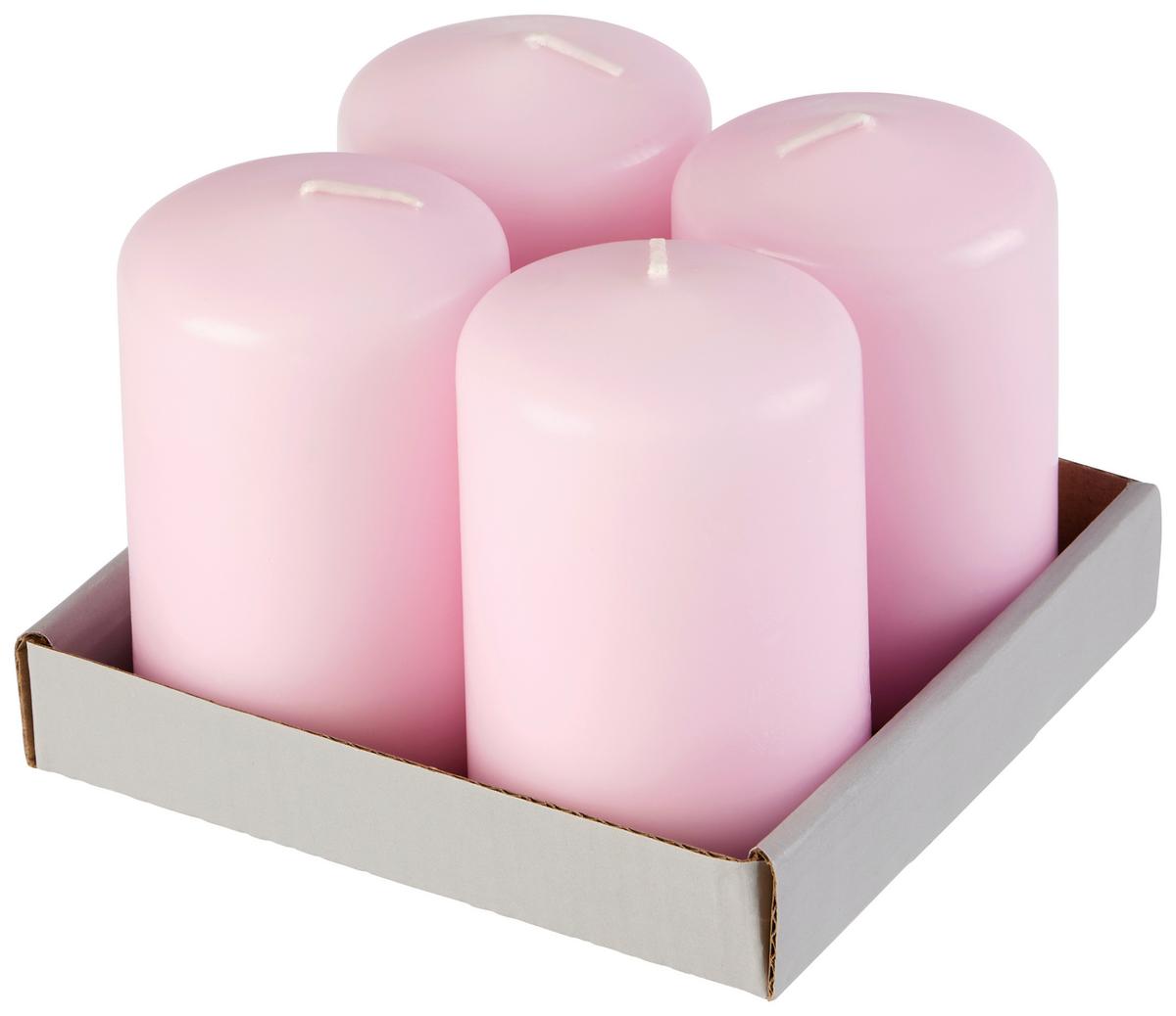 Gyertya Winston - fekete/rózsaszín, Basics, természetes anyagok (6/10cm) - Ondega