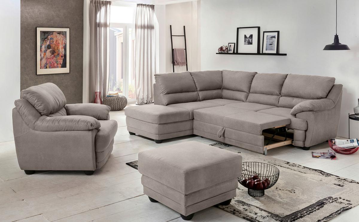 Polstersessel Mit Armlehnen Nebolo Textil Beige - Schlammfarben/Schwarz, Design, Textil (117/97/100cm) - Livetastic