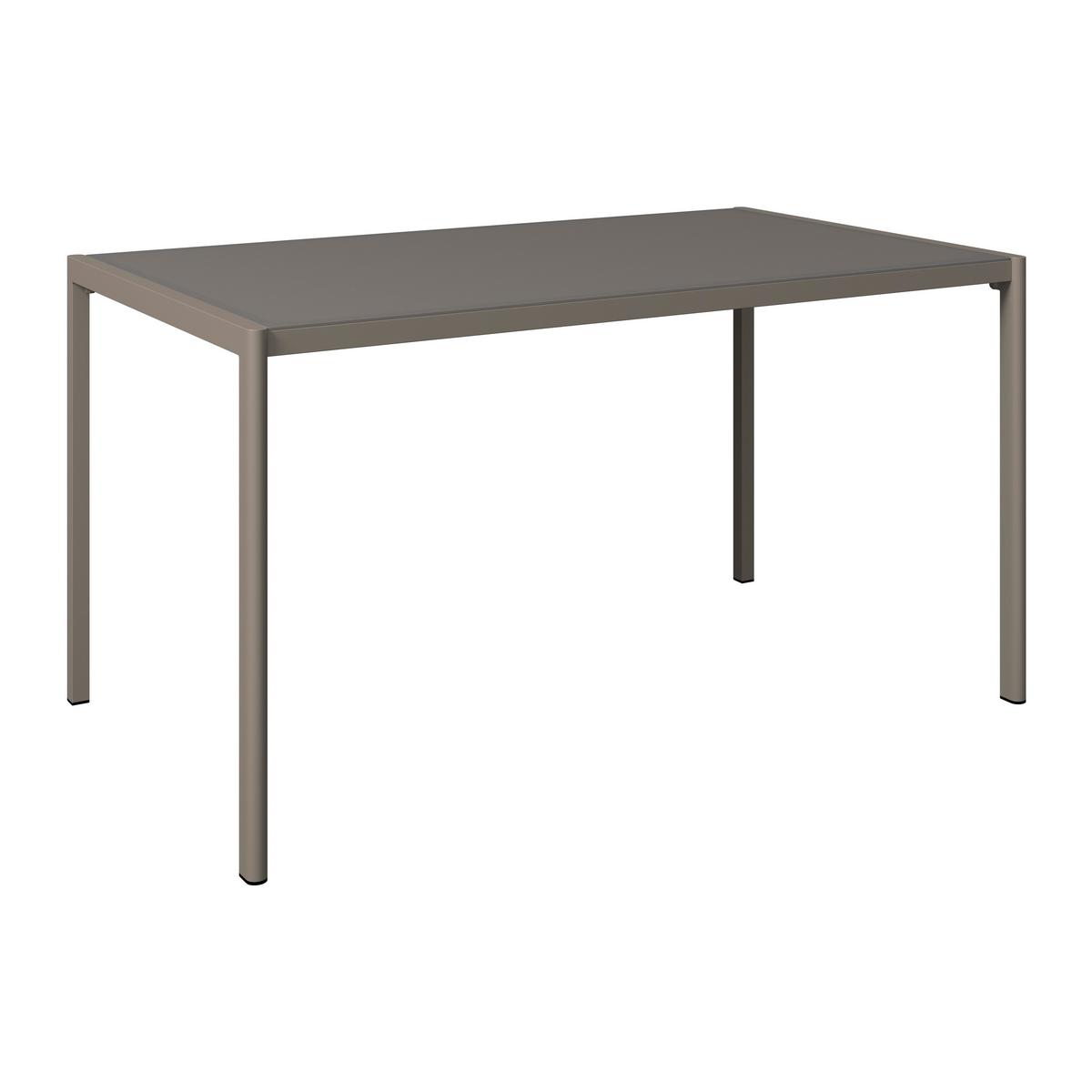 Gartentisch Paris - Beige, MODERN, Glas/Metall (140/75/83cm) - Beldano