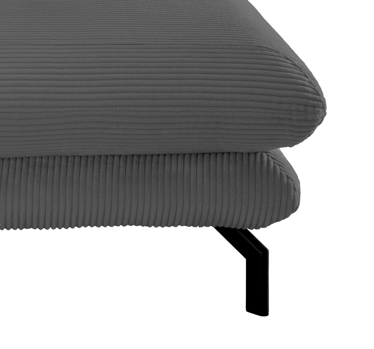 XXL-Sessel Lava Grau B: 111 cm - Schwarz/Grau, MODERN, Textil (111/101/167cm) - Livetastic