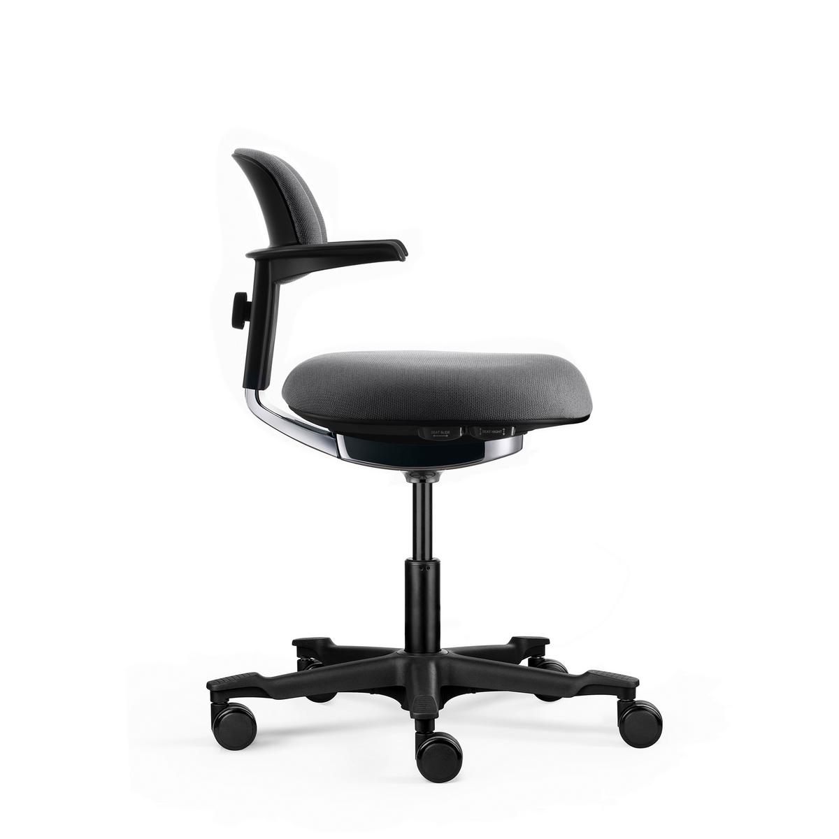 DREHSTUHL Work Grau B: 55cm - Grau, MODERN, Kunststoff/Textil (55/91/51cm) - MID.YOU