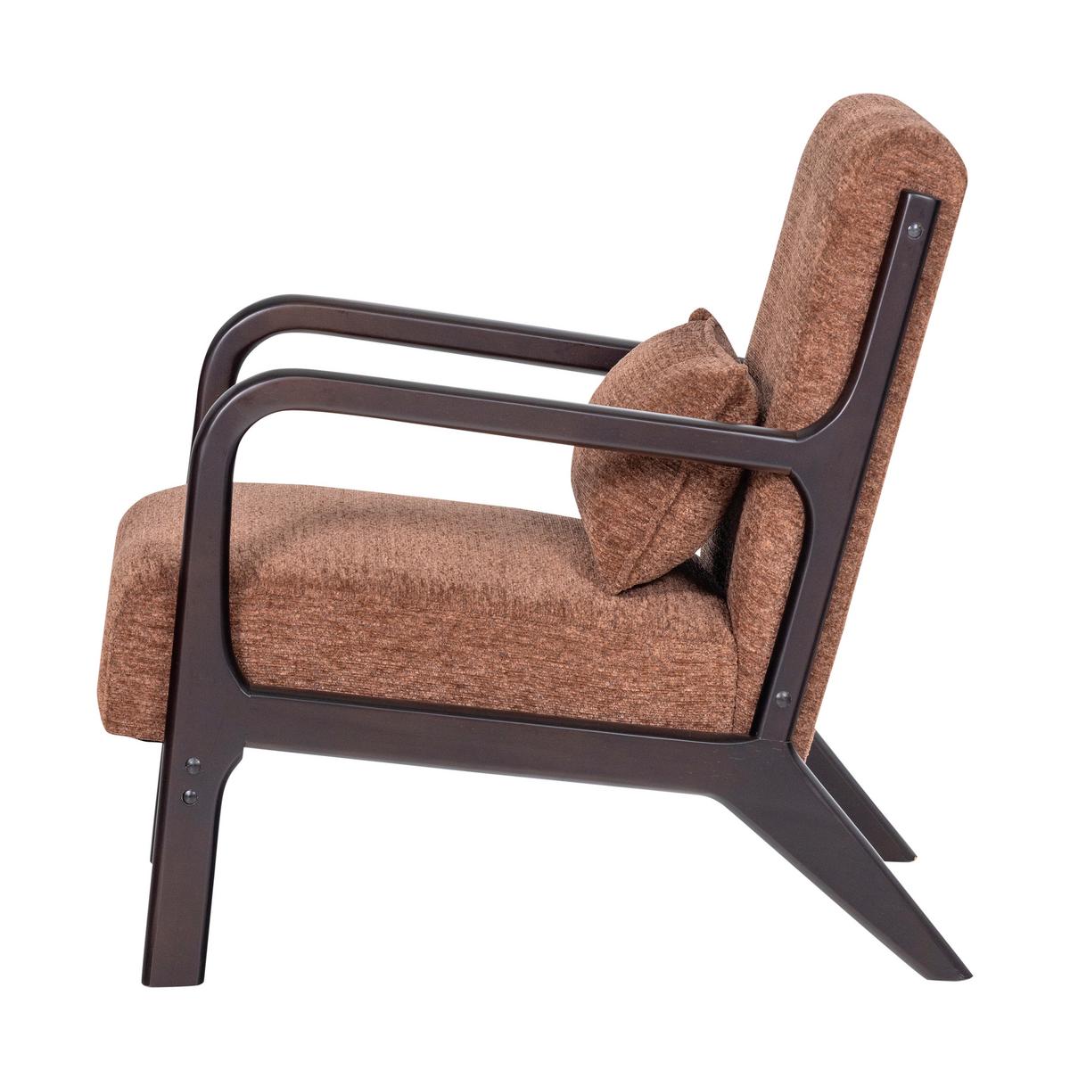 Sessel Mark Braun/Dunkelbraun B: 67cm - Dunkelbraun/Braun, MODERN, Holzwerkstoff/Textil (67/75/82cm) - Livetastic