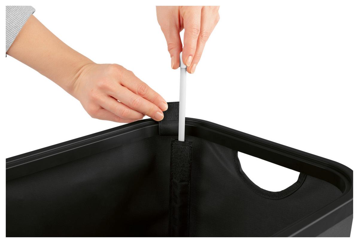 Flaschen/Dosensammelbehälter 80 Liter - Schwarz, Basics, Naturmaterialien/Kunststoff (40/32.5/72cm)