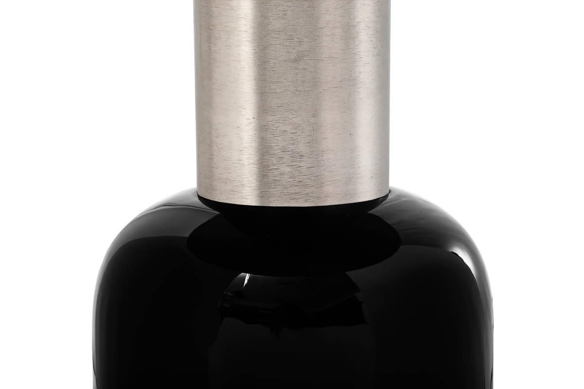 Beistelltisch Art Deco Schwarz/silberfarben - Silberfarben/Schwarz, Trend, Metall (50/50/52cm) - Kayoom