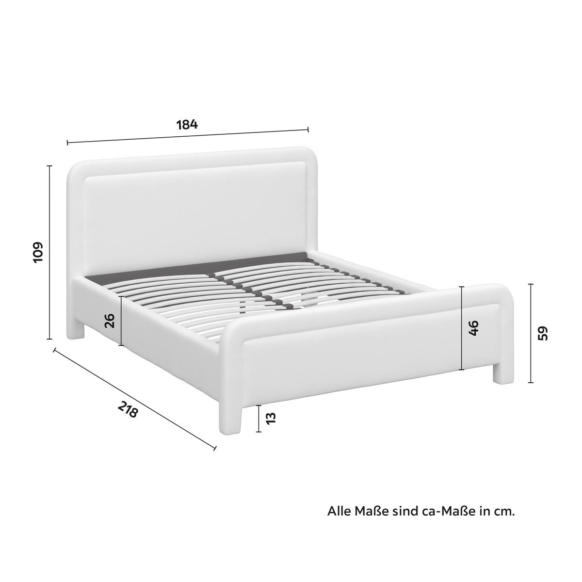 Čalouněná postel XIRELIA 160x200 cm, slonovinová - barvy dubu/slonovinová, Moderní, kov/dřevo (160/200cm) - Bessagi Home