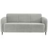 3-sitzer-sofa Marone Hellgrau Teddystoff - Hellgrau/Schwarz, MODERN, Textil (180/76/90cm) - Livetastic