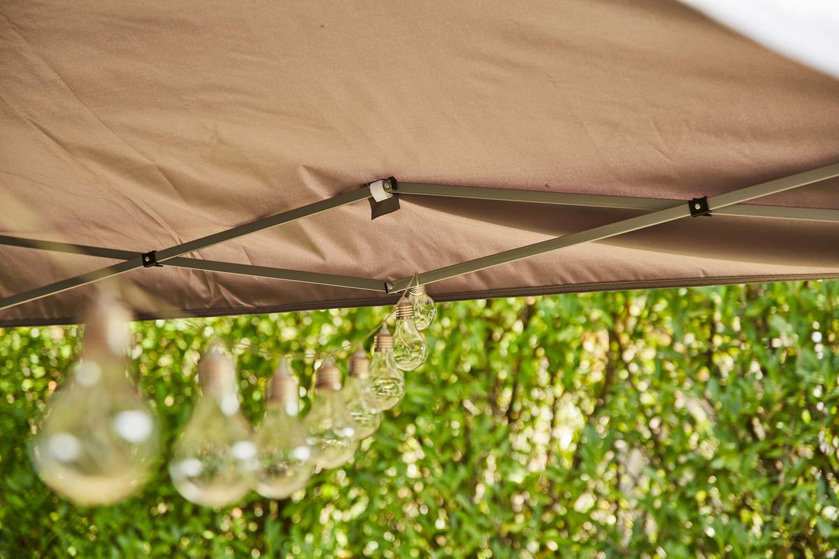 Pavillon Siena Garden 300x300 cm Wetterbeständig - Taupe/Grau, KONVENTIONELL, Textil/Metall (300/260/300cm) - Siena Garden