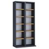 CD-Regal Milano Anthrazit Honigeiche Dekor - Honigeiche/Anthrazit, Design, Holzwerkstoff (42/91,8/20cm) - MID.YOU