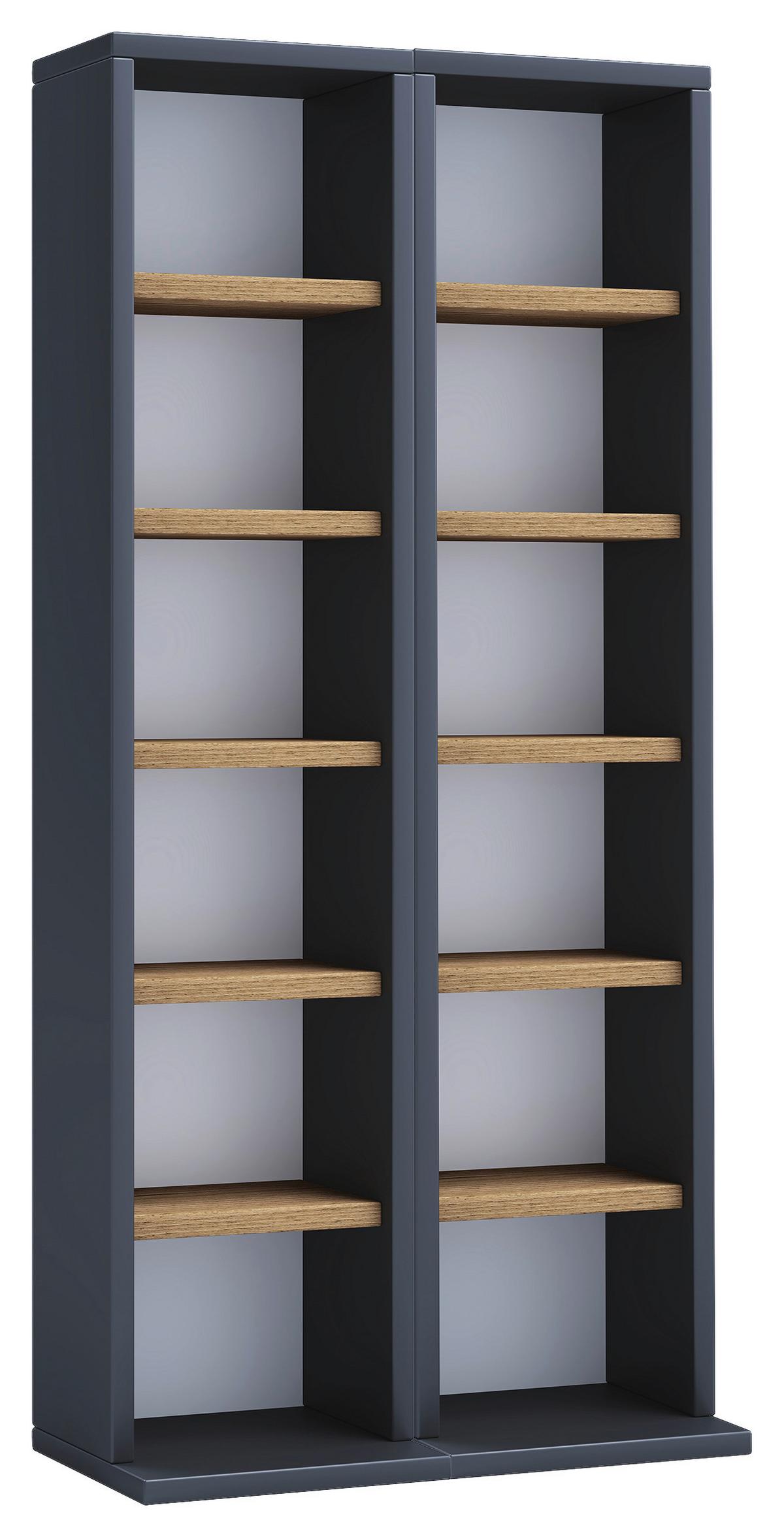 CD-Regal Milano Anthrazit Honigeiche Dekor - Honigeiche/Anthrazit, Design, Holzwerkstoff (42/91,8/20cm) - MID.YOU