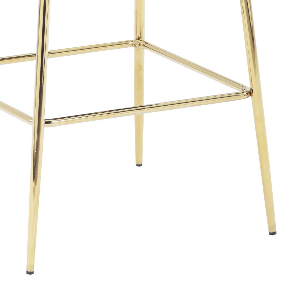 Bárszék Art Deco Bar *TOP ÁR* - arany/zöld, Modern, textil/fa (50/97/55cm) - Best Price