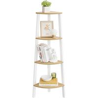 ECKREGAL Braun, Weiß B: 33,4 cm - Braun/Weiß, Trend, Holzwerkstoff/Metall (33,4/124,5/33,4cm) - MID.YOU