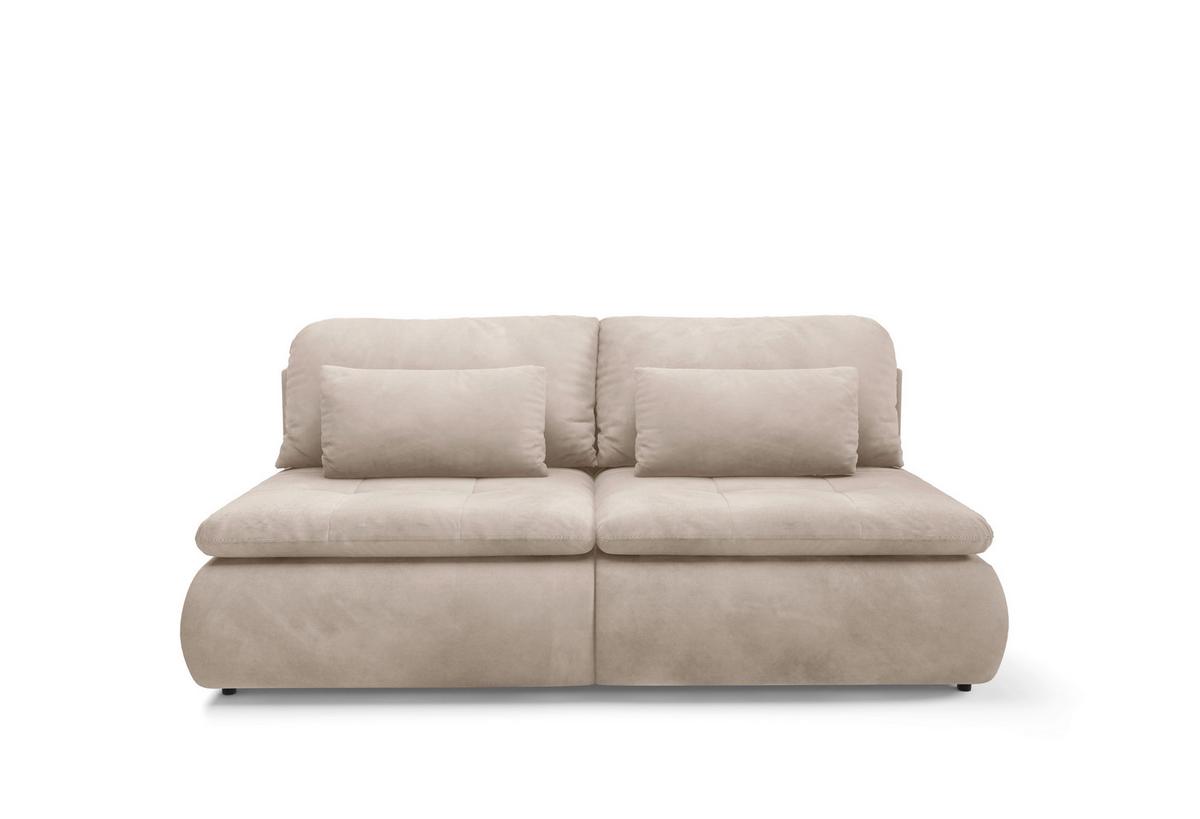 Schlafsofa Mystic Beige B: 220cm - Beige/Schwarz, Design, Textil (220/94/114cm) - Livetastic