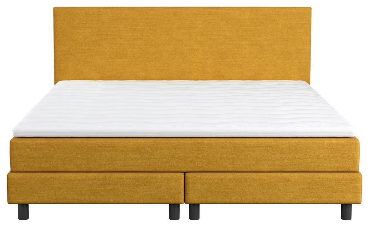Box-ágy Andorra 140/200cm - sárga, Modern, faalapú anyag/textil (140/200cm) - MID.YOU