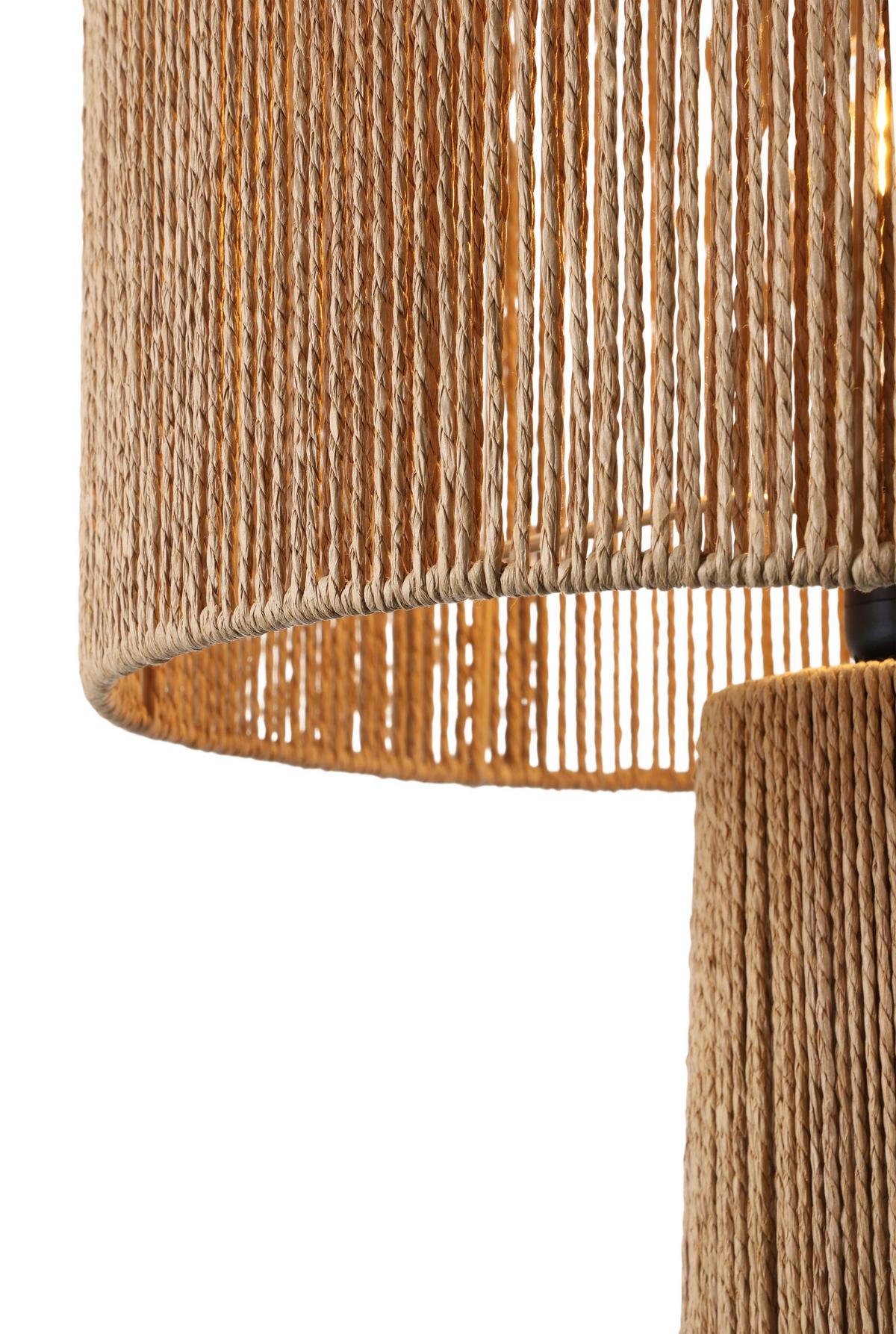 Stehleuchte Zitr - Braun, MODERN, Papier/Metall (35/140cm)