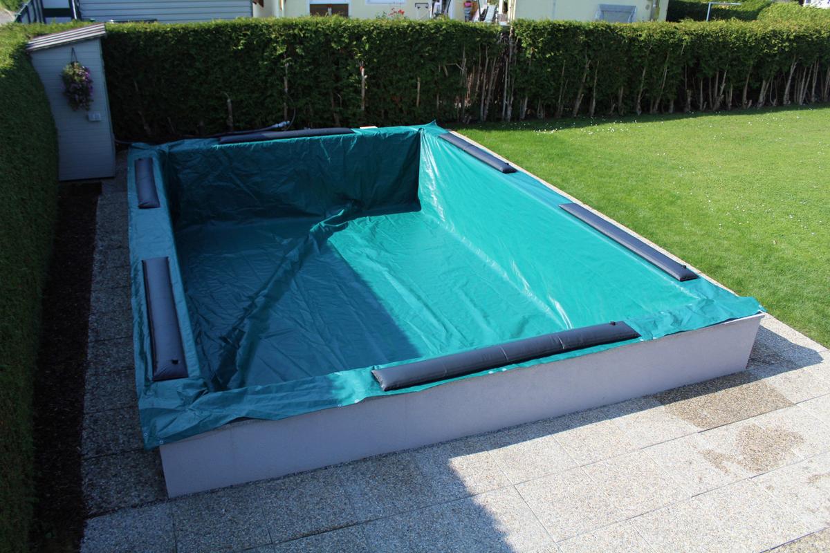 Poolabdeckplane Eckig BxL: 3,5x7 M Kunststoff Grün - Grün, Basics, Kunststoff (3,5/7cm)