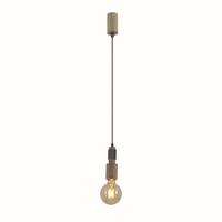 Hängeleuchte H: ca. 124 cm 1-Flammig - Naturfarben, KONVENTIONELL, Holz/Kunststoff (5/124cm) - Näve