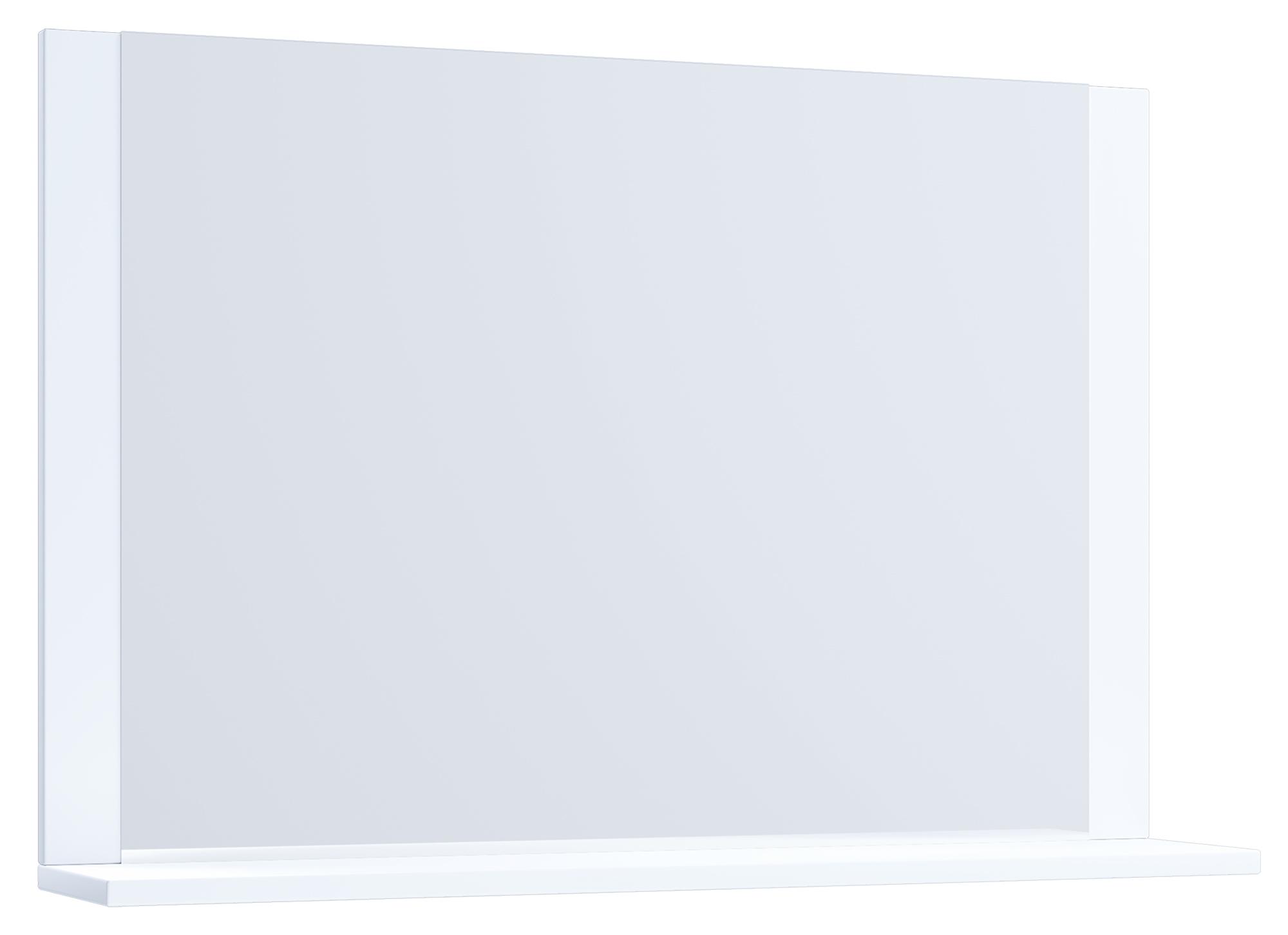 Badspiegel Vcb10 BxH: 80x65 cm mit Ablage Weiß - Weiß, Basics, Holzwerkstoff (80/65/16,6cm) - MID.YOU