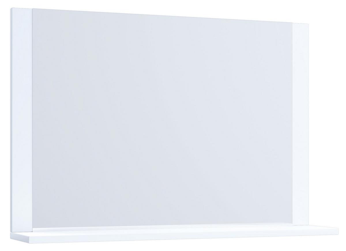 Badspiegel Vcb10 Bxh: 80x65 Cm Mit Ablage Weiß - Weiß, Basics, Holzwerkstoff (80/65/16,6cm) - MID.YOU