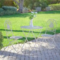 Balkonmöbel Set Malta aus Eisen - Weiß, MODERN, Metall - Ondega