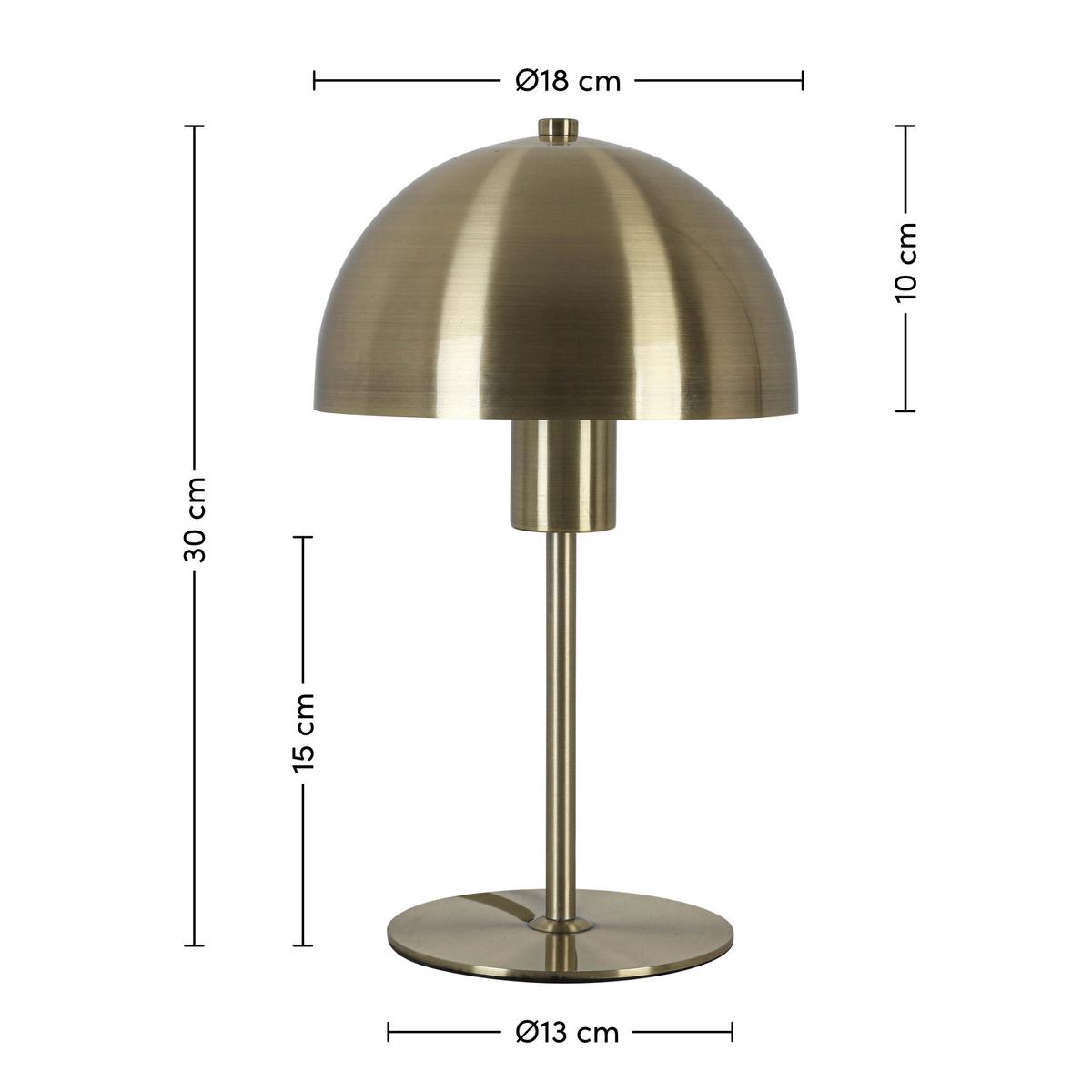 STOLNÁ LAMPA MUSCH - čierna/mosadzná, Modern, kov/plast (18/30cm) - Mömax