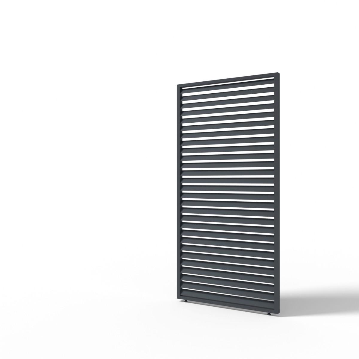 Pergola-seitenteil 93x233 Cm, Graphitfarben - Graphitfarben, Basics, Metall (93/233,5/6,5cm)