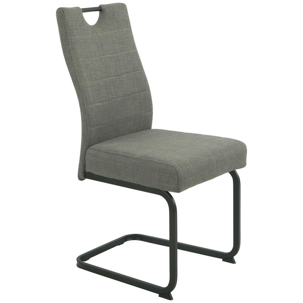 Schwingstuhl Finni Webstoff Grau Federkern