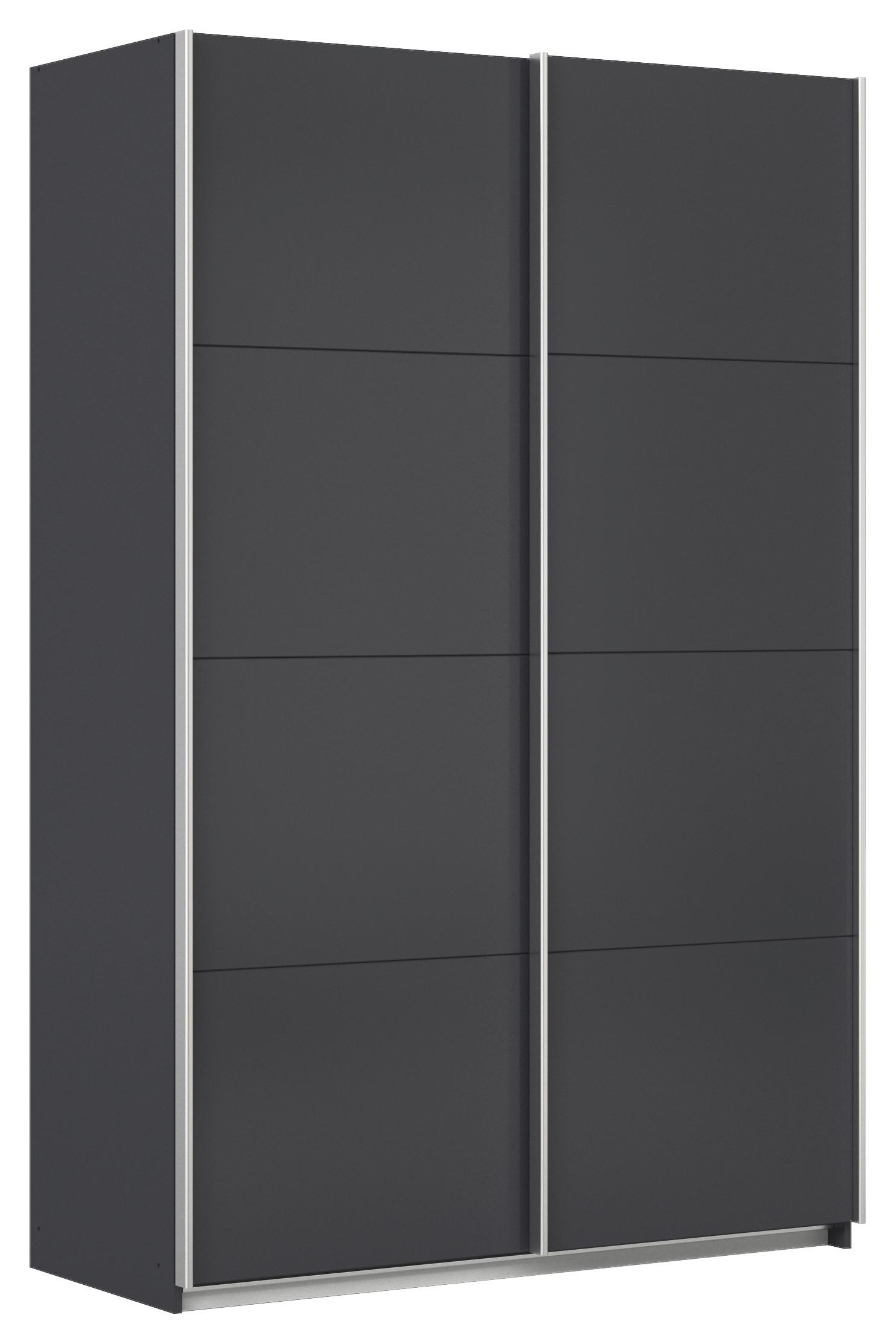 Schwebetürenschrank Feldkirch 136 Normalhöhe - Anthrazit, MODERN, Holzwerkstoff (136/210/62cm)