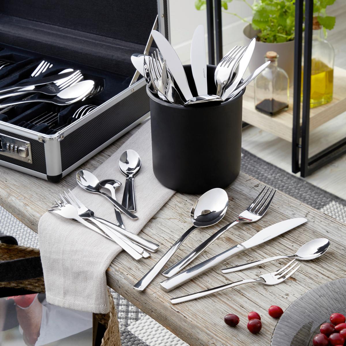 Besteckset 60-Teilig Gamma für 12 Personen - Edelstahlfarben, KONVENTIONELL, Metall (32,5/43,5/10,5cm) - Berndorf