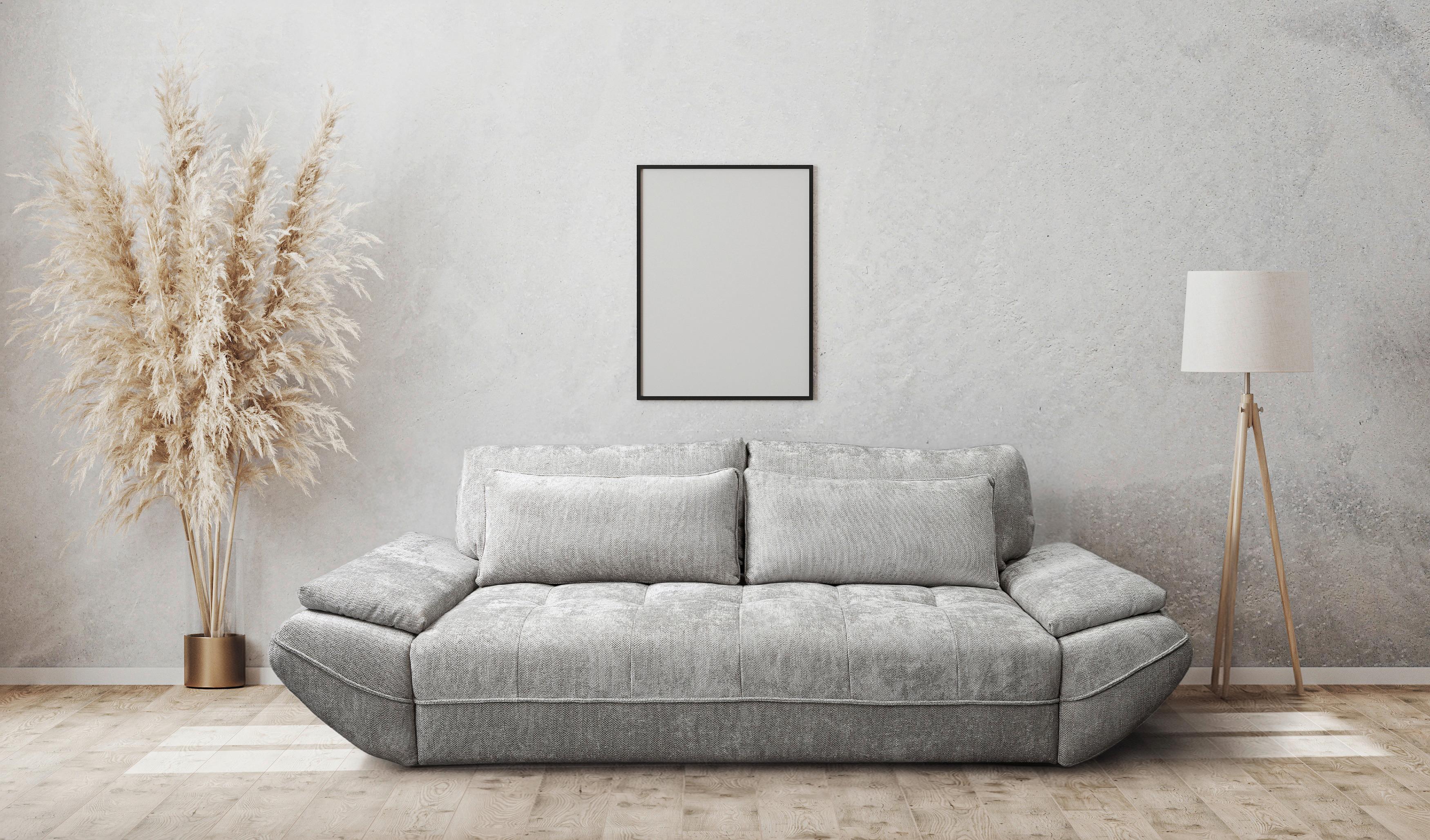 Schlafsofa Elma Sandfarben B: 280cm - Sandfarben/Schwarz, KONVENTIONELL, Holz/Holzwerkstoff (280/73-93/107cm) - MID.YOU